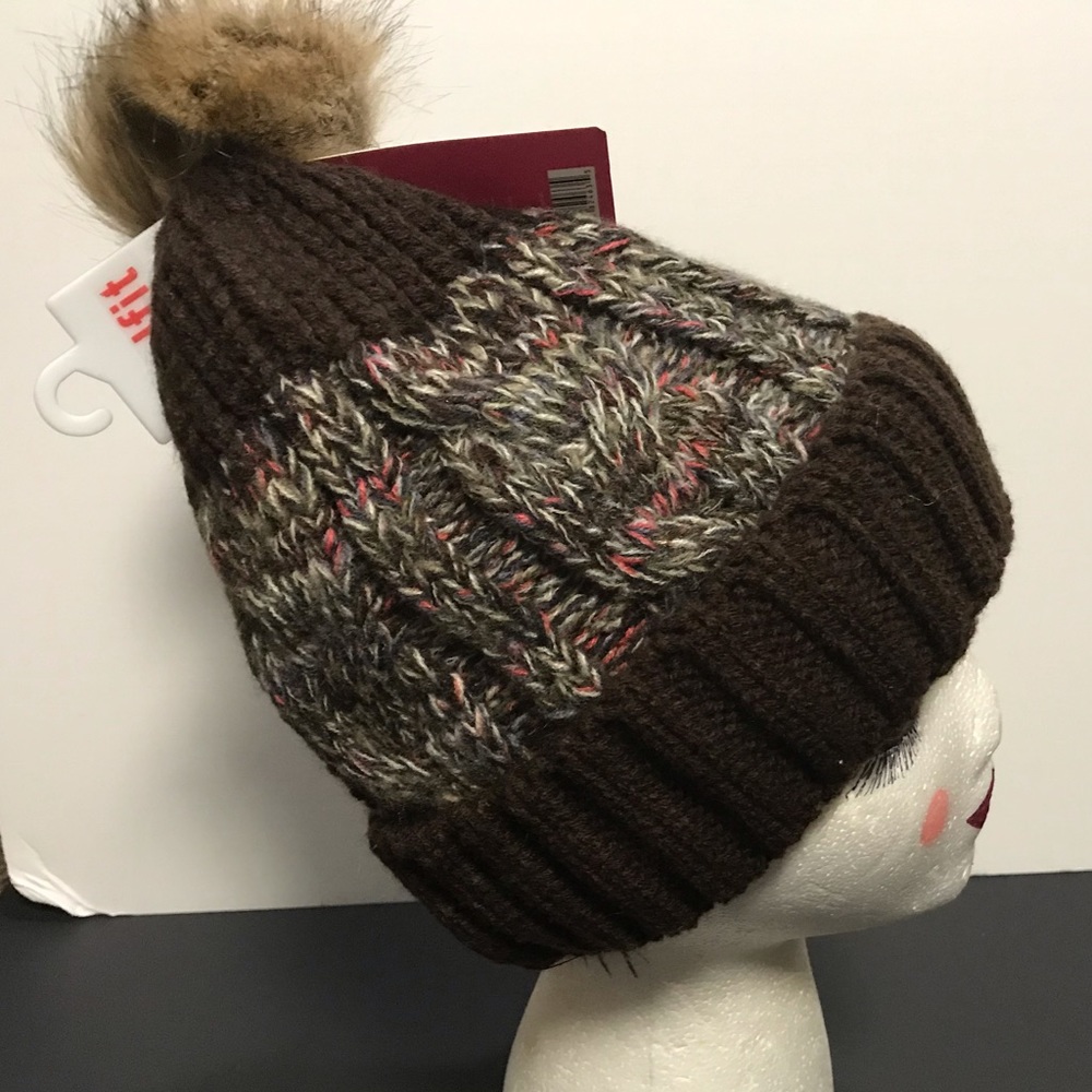 ✅🆕Brown & multi color fleece lined hat